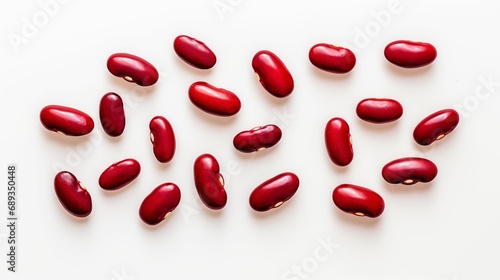 Image of red beans on a white background.