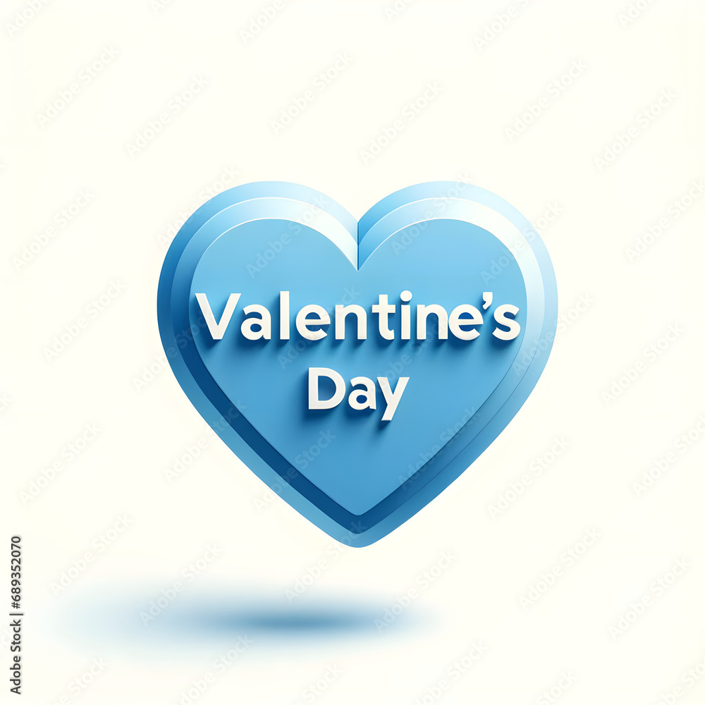Valentine's Day Levitating Blue Heart Valentine's Day Levitating Blue Heart