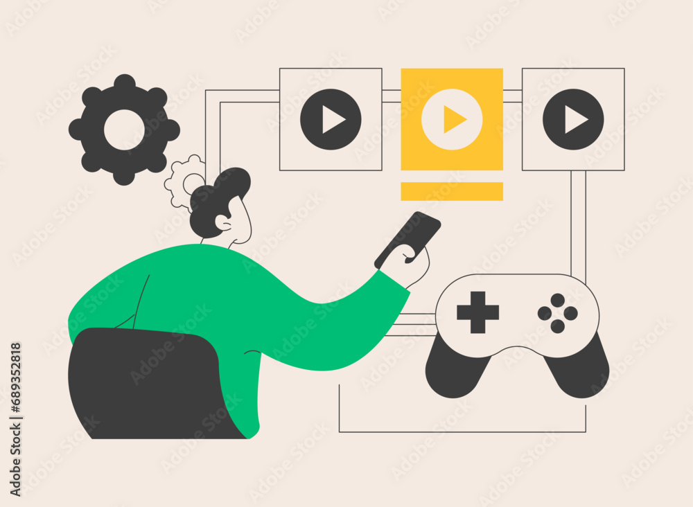 SmartTV content abstract concept vector illustration. SmartTV content abstract concept vector illustration.