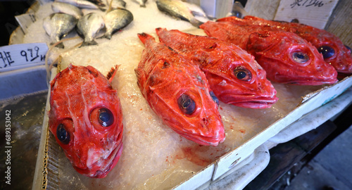 Fish on sale at Chinese fishmonger's