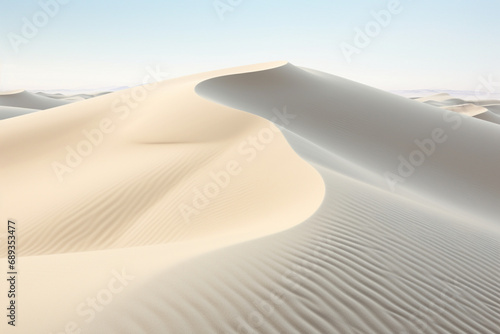 Unusual natural landscapes in White Sands Dunes, Sandy patterns, sand dunes in the desert, white sand dunes