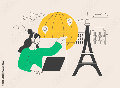 Travel agent abstract concept vector illustration.