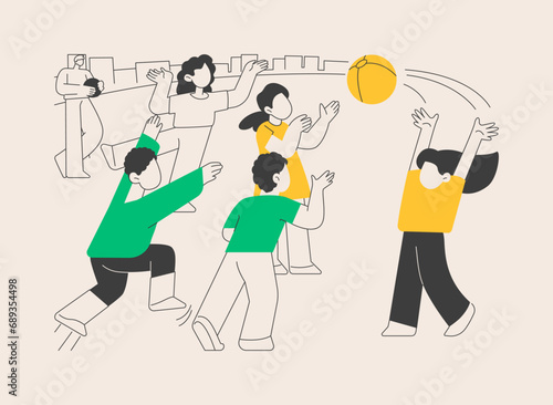 Summer camp for kids abstract concept vector illustration.