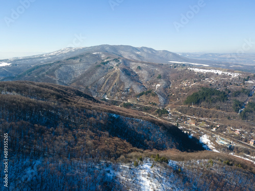 Aerial Winter view of Vitosha Mountain, Bulgaria © Stoyan Haytov