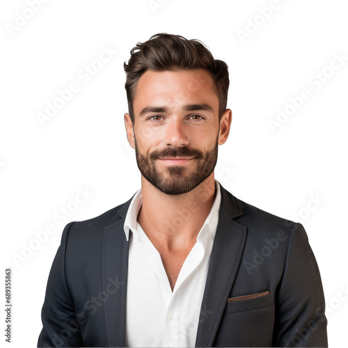 Professional Profile Image - A Professional Profile Isolated Representing Expertise and a Strong Personal Brand. Isolated on a Transparent Background. Cutout PNG.