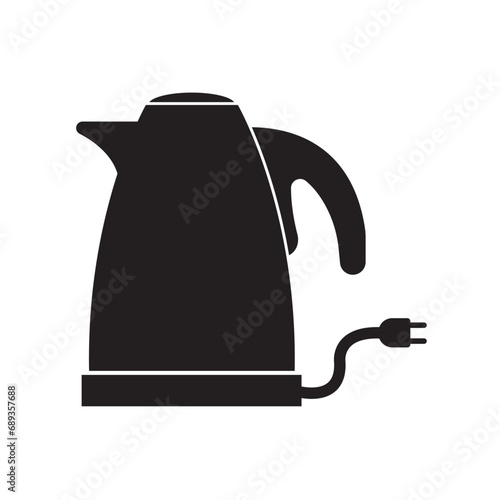 electric kettle icon logo vector design template