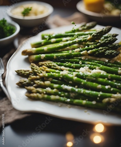 asparagus dinner, healthy food 

