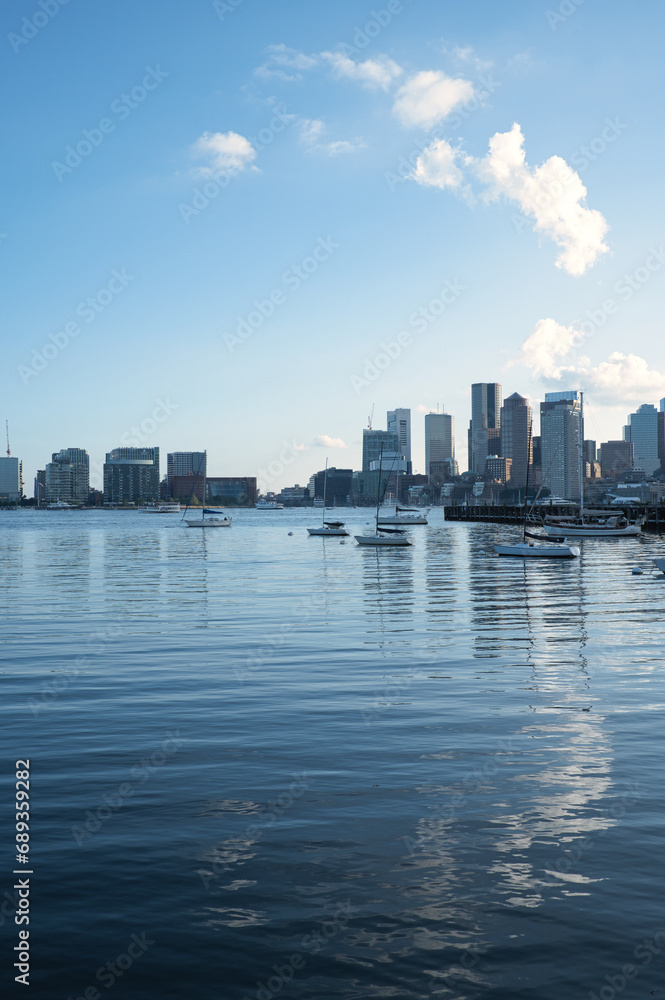 Fototapeta premium boston downtown city skyline