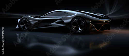new sport car unveils new concept car in black, © olegganko