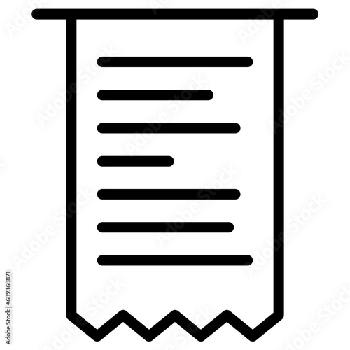 Shopping printout icon.