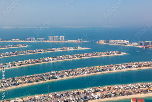 Photography Dubai - The Palm, man made island at sunset, Unided Arab Emirates
