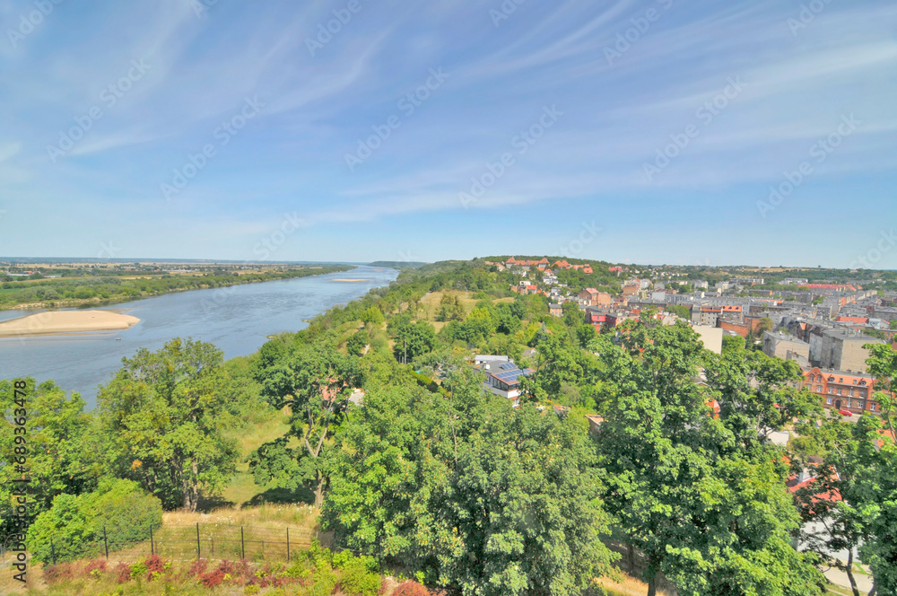 Panorama of Grudziądz from the side of the Vistula River