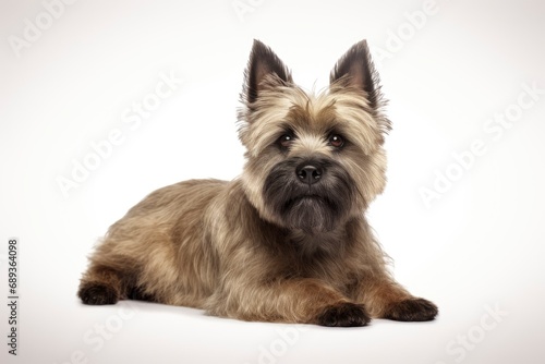 Cairn Terrier cute dog isolated on background