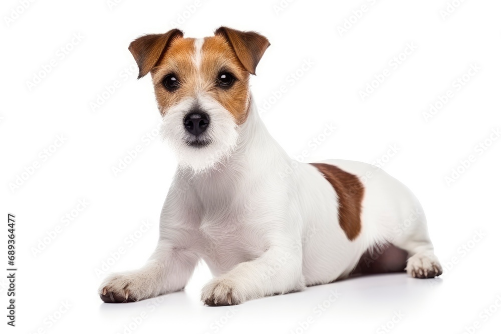 Russell Terrier cute dog isolated on background