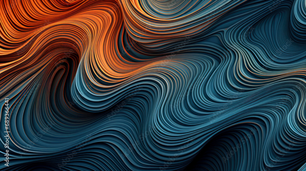 Abstract green and orange texture background. AI generated illustration. Abstract green and orange texture background. AI generated illustration.