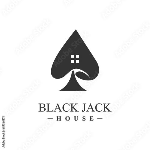 Gambling house design icon template with creative element concept idea. A professional design for many kinds of business. All elements are fully vector and can be used for both print and web.