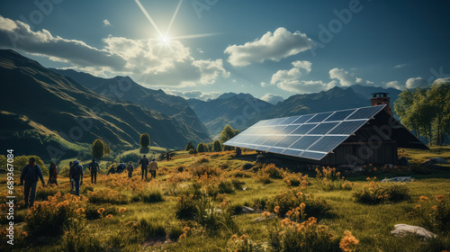 Green energy vision, Stock photo capturing the essence of renewable energy a powerful image symbolizing sustainability, innovation, and environmental consciousness.