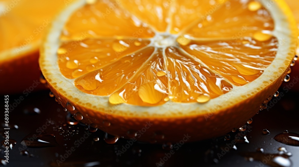 Close up of orange slice Close up of orange slice
