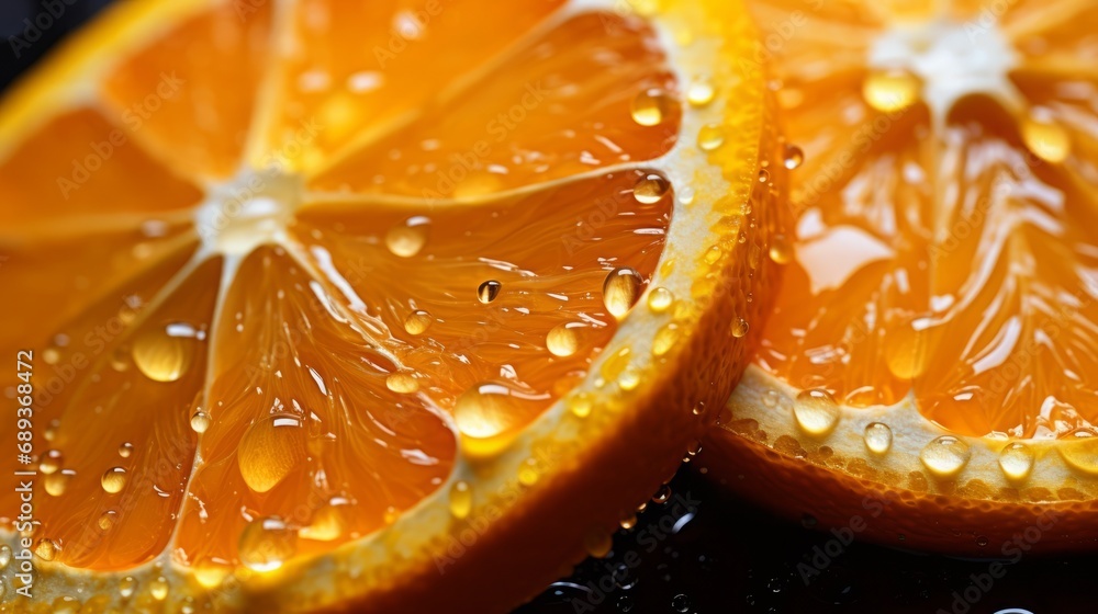 Close up of orange slice Close up of orange slice