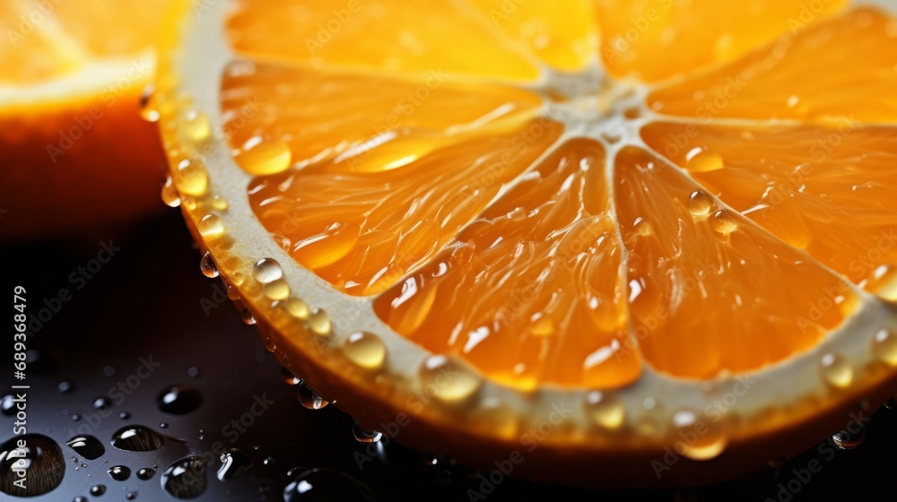 Close up of orange slice Close up of orange slice