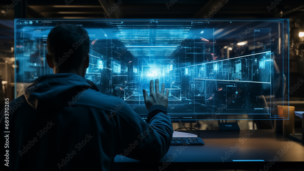 Man's finger showing graphic on the monitor, in front of the camera, mirror, dynamic motion, business concept. Man's finger showing graphic on the monitor, in front of the camera, mirror, dynamic motion, business concept.