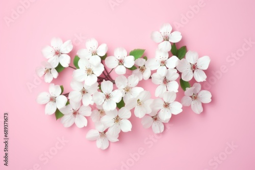 pink background and white flowers on it,