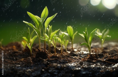 planting of seedlings over grass,