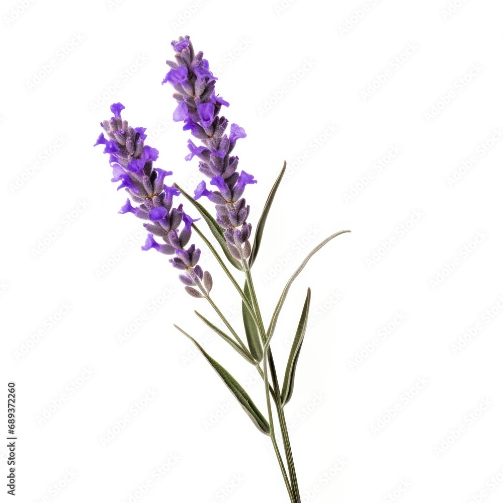 Obraz premium single lavender flower isolated on white