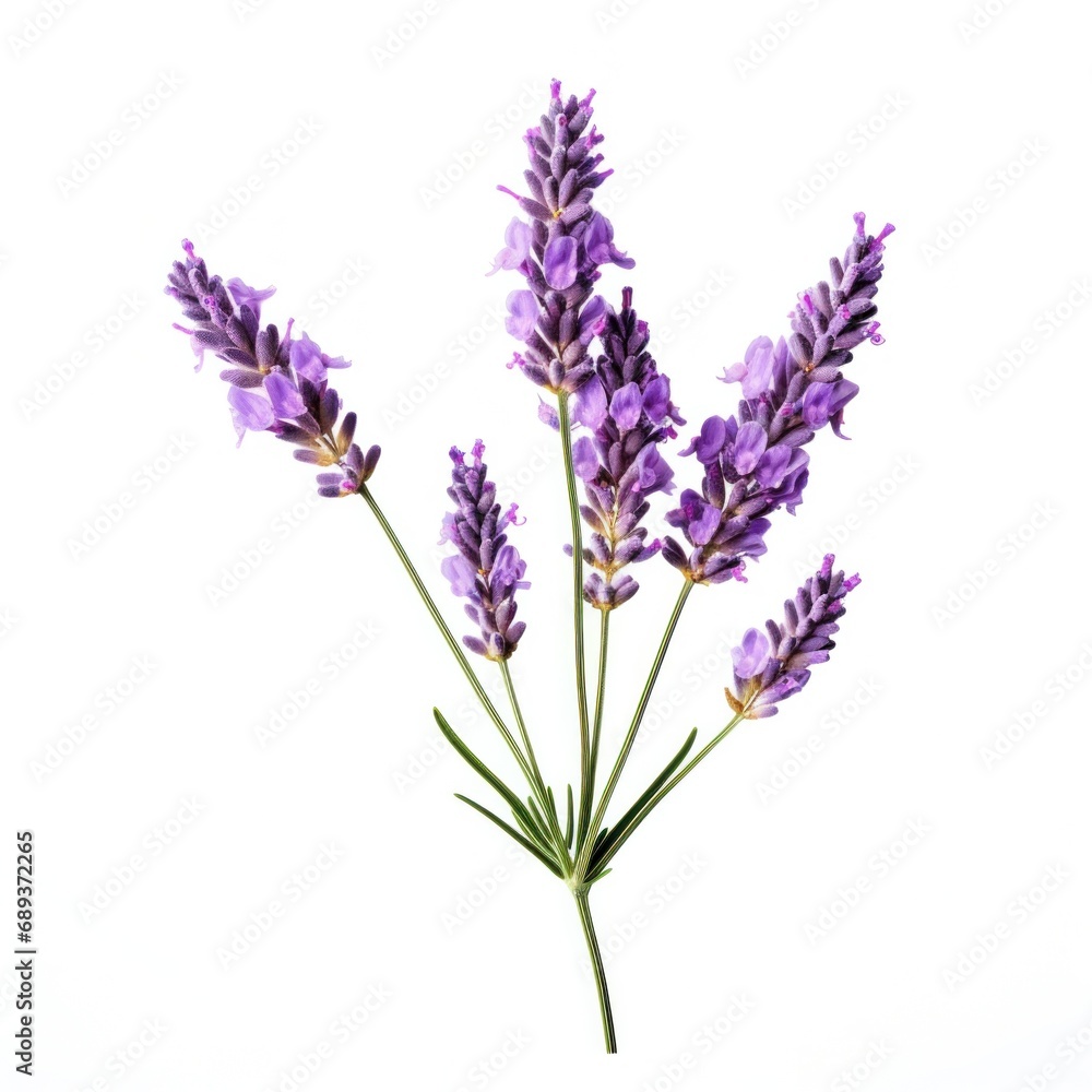 single lavender flower isolated on white single lavender flower isolated on white