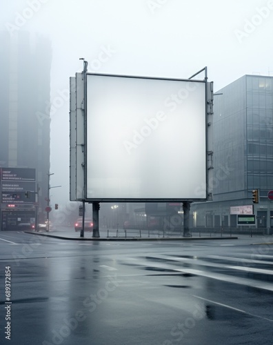 street advertising billboard on a street corner,