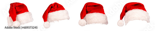 산타모자, 크리스마스모자 santa hat, isolated PNG	 photo