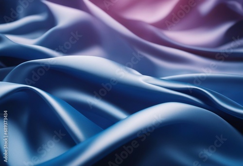 Abstract Background with 3D Wave blue and purple gradient Silk or Satin Fabric