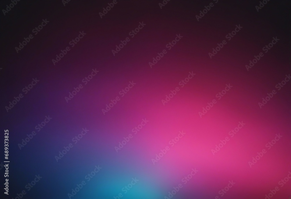 Dark blurry abstract gradient background grainy texture pink orange blue black colors copy space