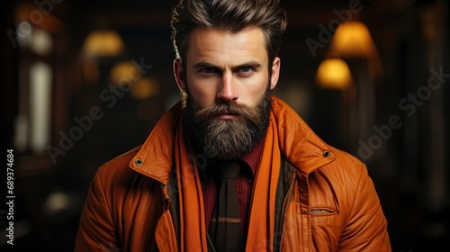 Bearded Macho Man Brutal Caucasian Hipster, Background Image, Desktop Wallpaper Backgrounds, HD