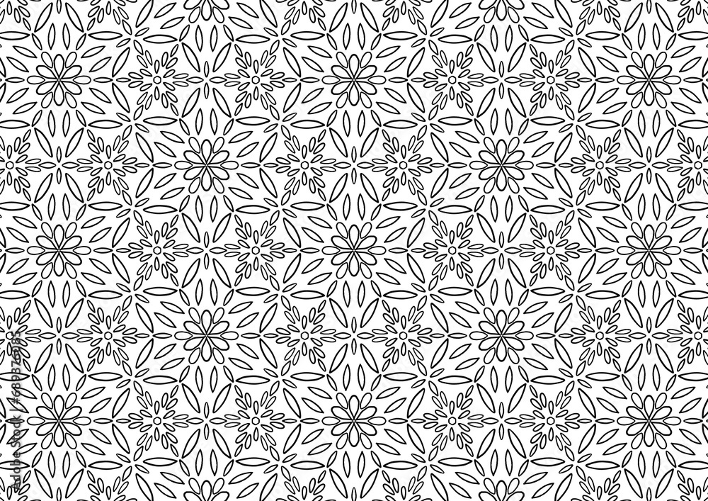 Abstract pattern with blooming flowers and leaves.natural illustration with flowers background. Abstract pattern with blooming flowers and leaves.natural illustration with flowers background.