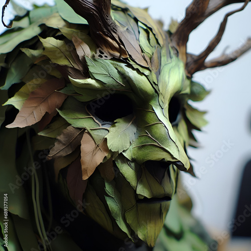 mask of leaves