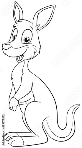 Niedliches Känguru - Vektor-Illustration