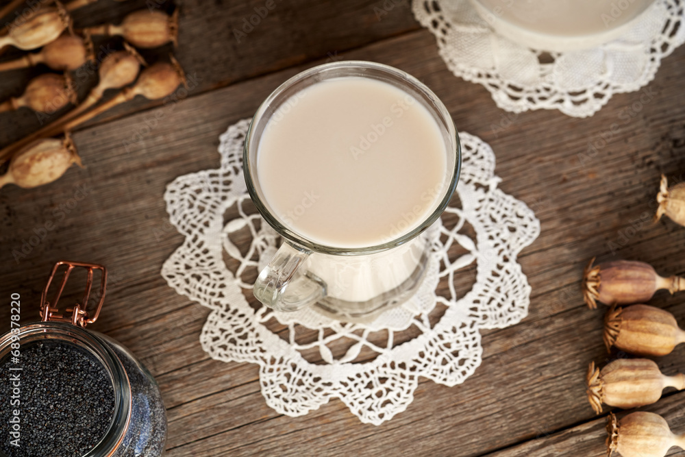 A cup of poppy seed milk A cup of poppy seed milk
