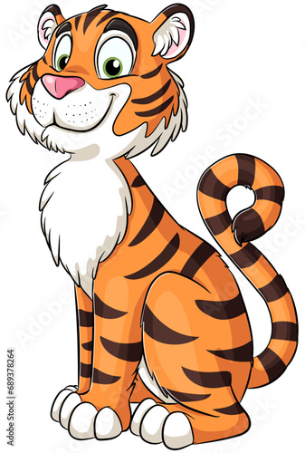 Niedlicher Tiger - Vektor-Illustration