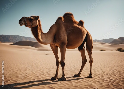 portrait of a camel at dessert  summer  