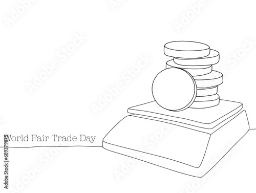 Scales. Money. Trade. One line