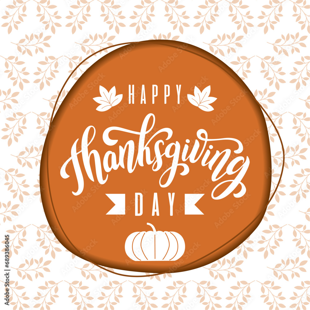 Isolated badge with text for thanksgiving day Vector