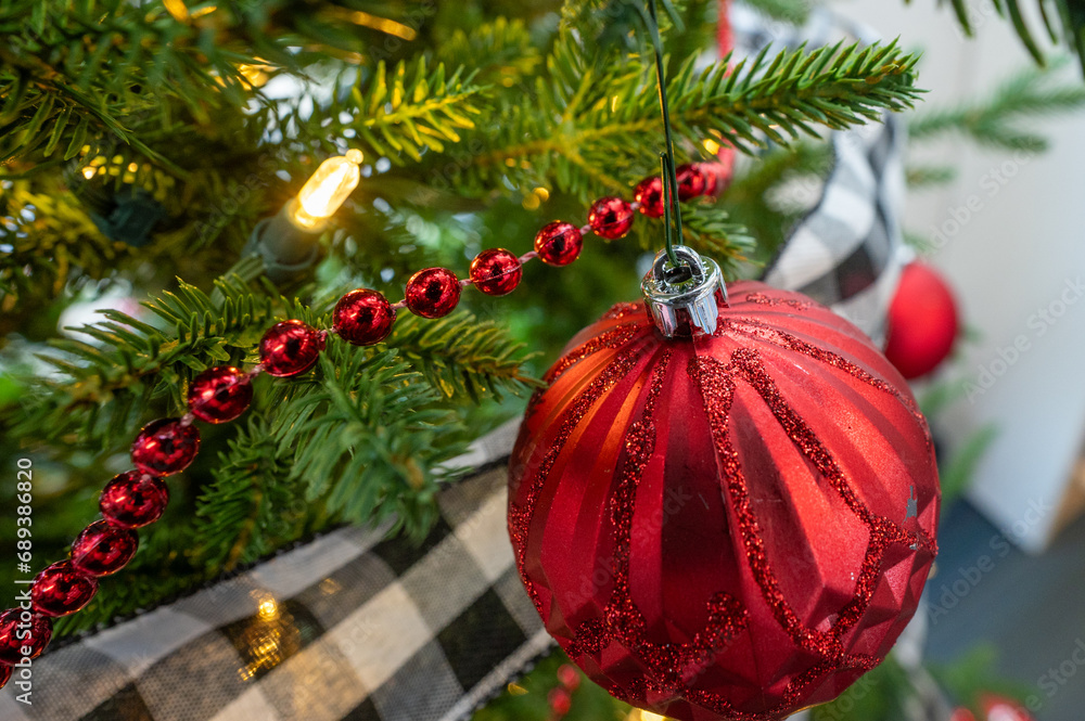 Fototapeta premium christmas tree decorations