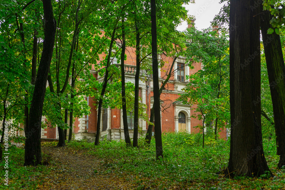 Moscow region. Bykovo manor on a rainy autumn day Moscow region. Bykovo manor on a rainy autumn day