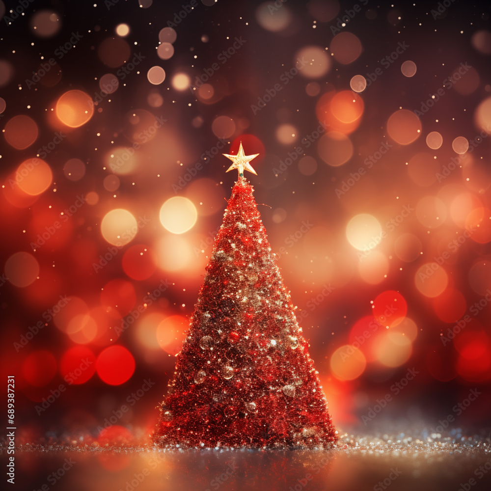christmas tree with red background christmas tree with red background