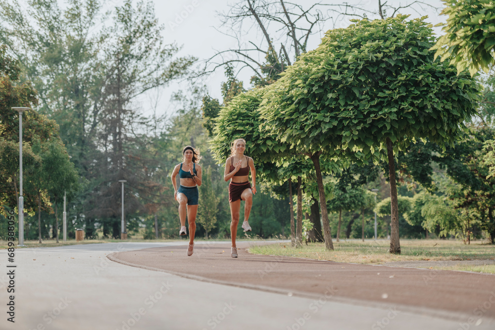 Active Women Embrace Nature's Gym: Inspiring Fitness Training Outdoors with Friends Active Women Embrace Nature's Gym: Inspiring Fitness Training Outdoors with Friends