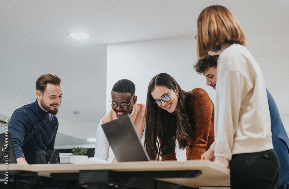 Collaborative Business Team Analyzing Reports for Financial Planning Collaborative Business Team Analyzing Reports for Financial Planning