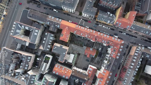 Vue aérienne panoramique de la ville capitale Copenhague, Danemark, Europe
