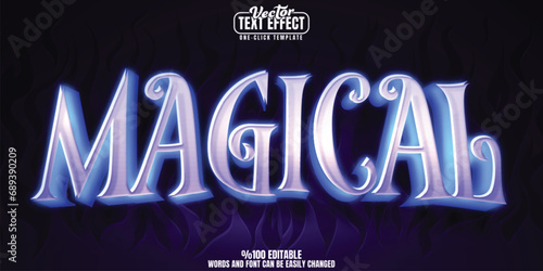 Magic editable text effect, customizable mystical and sorcery 3D font style
