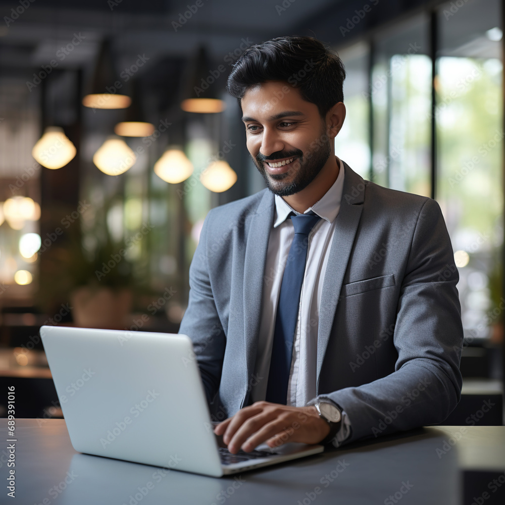 Indian businessman, project leader, multitasking with tablet, fast-paced office walk, smart suit, engaged entrepreneur, 4K quality, dynamic lighting, crisp imagery, contemporary workplace Indian businessman, project leader, multitasking with tablet, fast-paced office walk, smart suit, engaged entrepreneur, 4K quality, dynamic lighting, crisp imagery, contemporary workplace